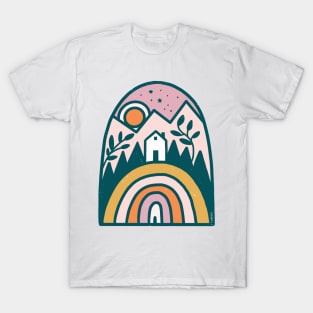 Rainbow Mountain Home T-Shirt